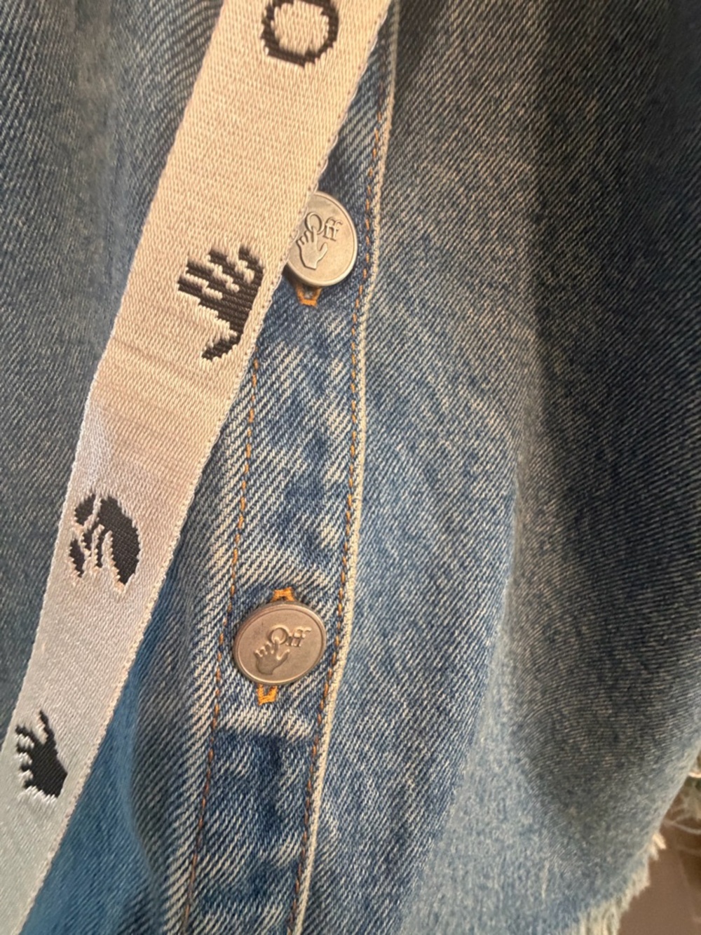 Off-White Denim belted logo dress - Picture 7 of 11